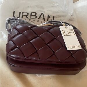 Urban Expressions Deep Burgundy Crossbody Bag or Clutch